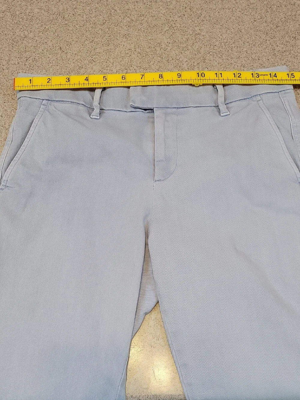 GAP Slim Crop Pants Cerulean Blue Cotton Stretch Size 02